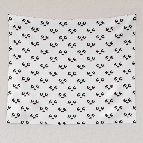 Item preview, Cute kawaii blushing happy smiling face pattern designed and sold by BlushyPrint.