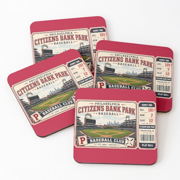 Item preview, Philadelphia Citizens Bank Park Vintage Ticket Poster Retro Baseball Stadium Art Philly Baseball Club Interior designed and sold by GhostDawgs.