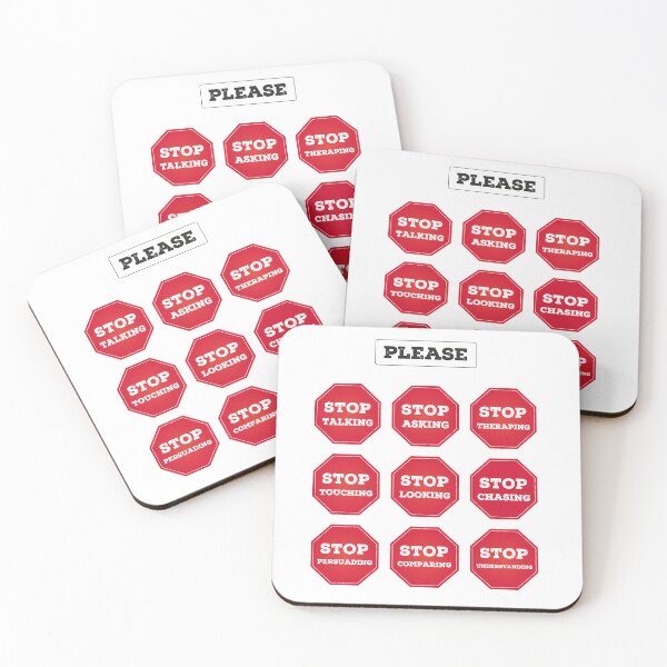 Item preview, Please STOP – neurodiversity acceptance, autism awareness. designed and sold by KambesaStudio.