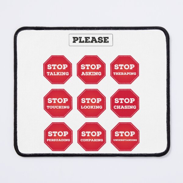 Item preview, Please STOP – neurodiversity acceptance, autism awareness. designed and sold by KambesaStudio.