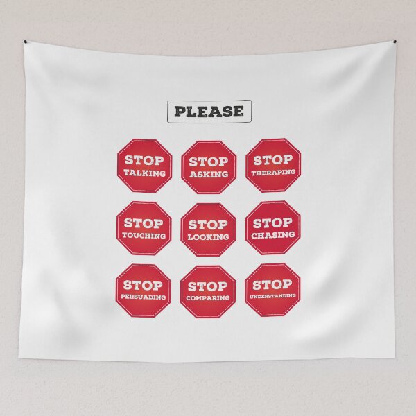 Item preview, Please STOP – neurodiversity acceptance, autism awareness. designed and sold by KambesaStudio.