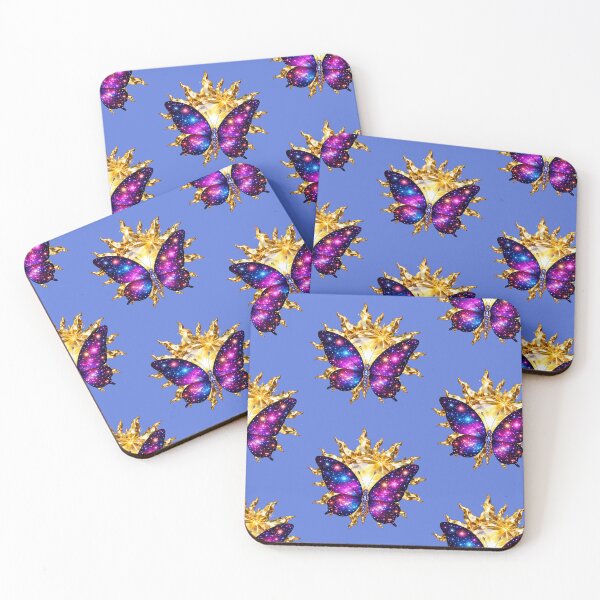 Item preview, Galaxy Butterfly with Golden Sun – Cosmic Energy Design designed and sold by ALWAHO.