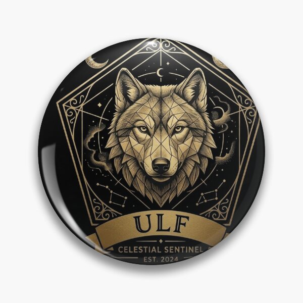 Item preview, ULF Celestial Sentinel Geometric Wolf Art designed and sold by JeevanStickers.
