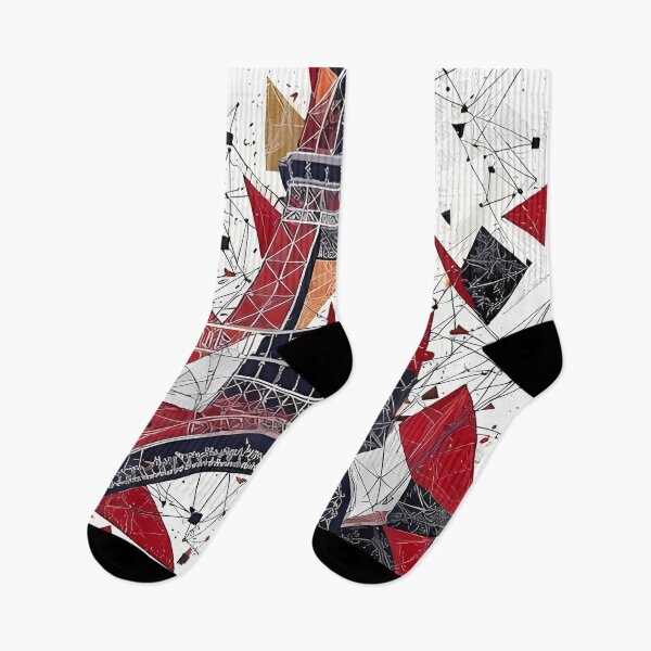 Item preview, Paris Eiffel Tower Geometric Abstract Art designed and sold by Ekracreatives.