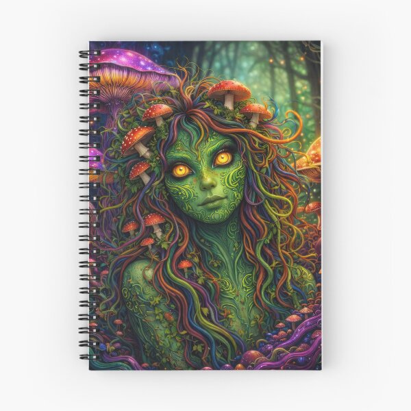 Item preview, Lab Visions 113: Amanita Forest Spirit Woman with Glowing Eyes designed and sold by The Psychedelic Anarchist.