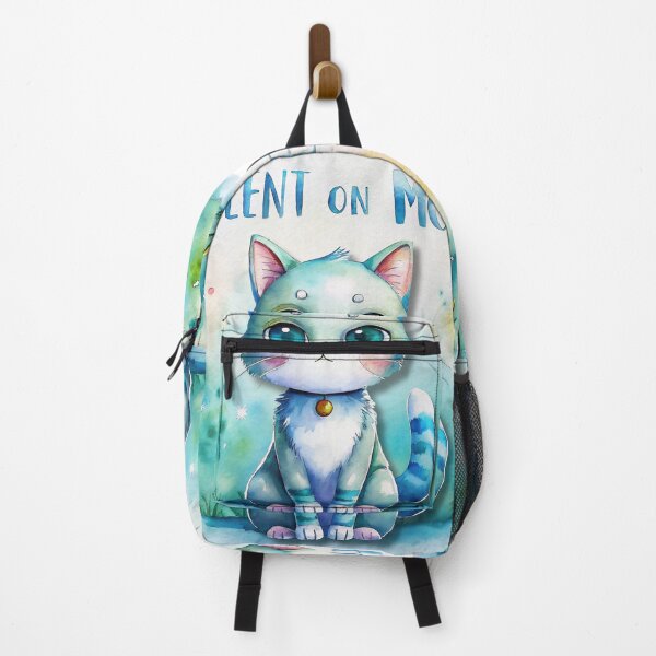 Item preview, Silent Mode On | Cute Introvert Cat Watercolor Illustration designed and sold by Angellacelin.