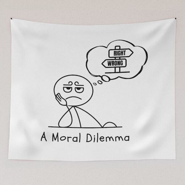 Item preview, An Amusing Moral Dilemma Cartoon. designed and sold by MPC-Mince-Pies.