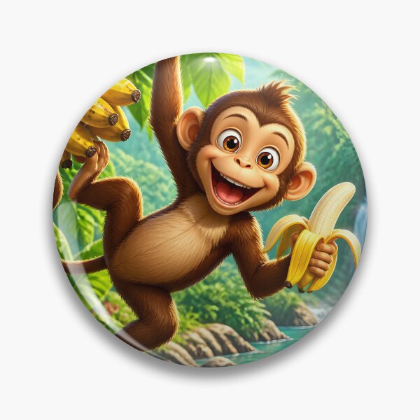 Item preview, the monkey and the banana designed and sold by EdicionesJML.