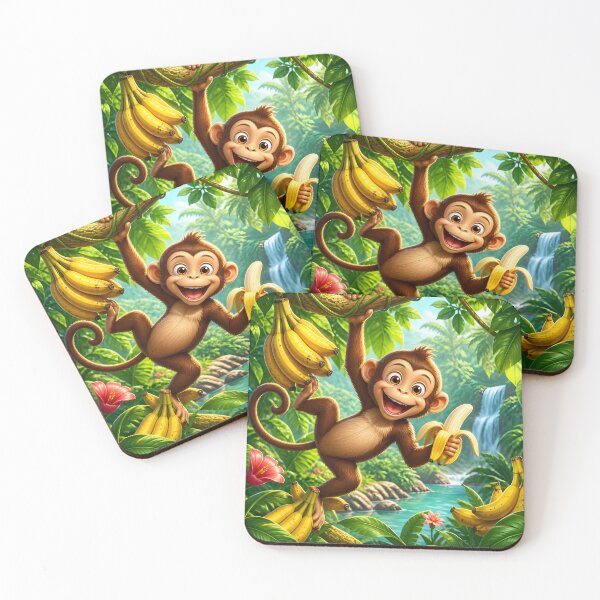 Item preview, the monkey and the banana designed and sold by EdicionesJML.
