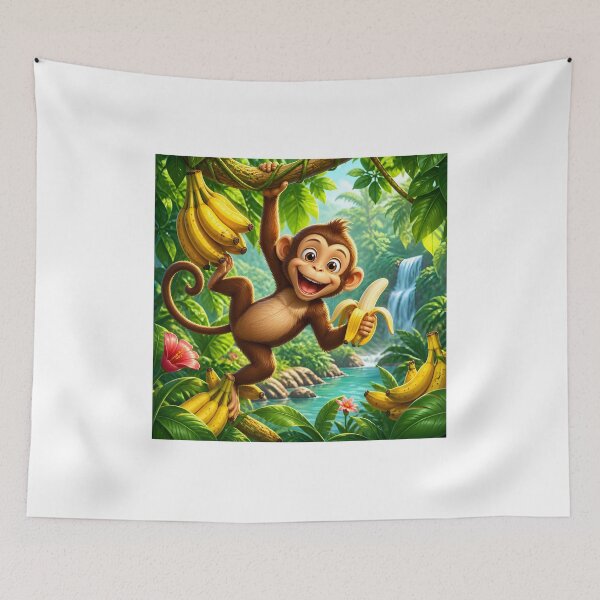Item preview, the monkey and the banana designed and sold by EdicionesJML.