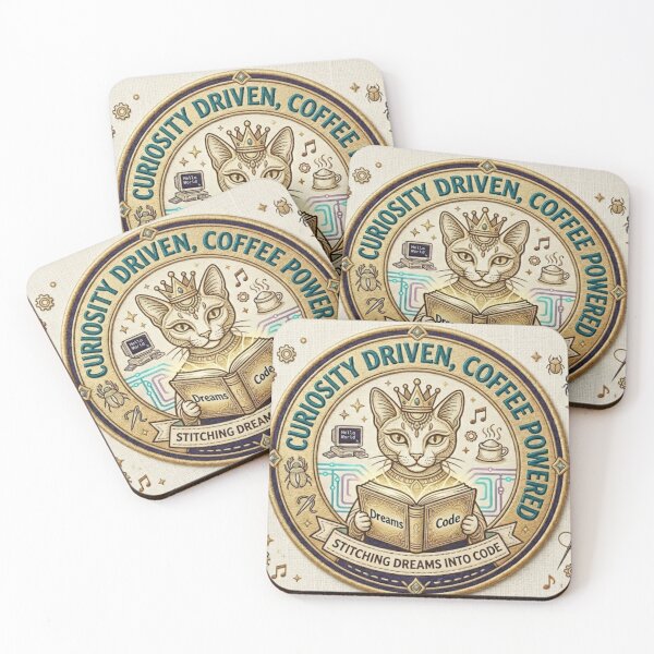 Item preview, Curiosity Driven Coffee Powered - The Ultimate Creator Emblem designed and sold by Zeyzep.