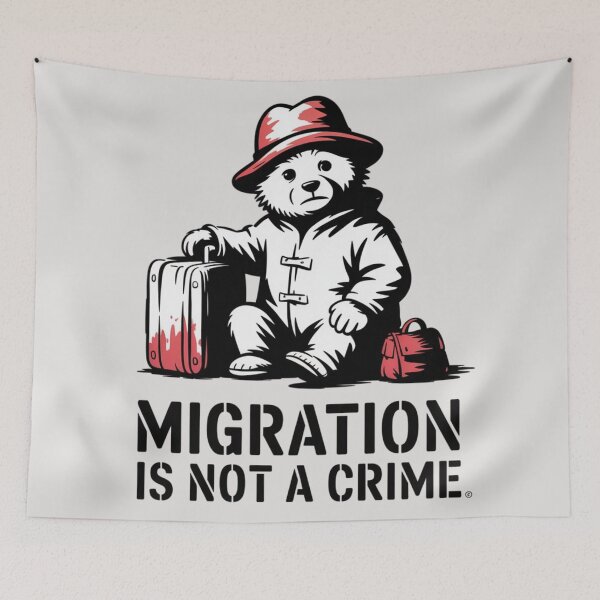 Item preview, Banksy Graffiti - Migration is not a crime designed and sold by 123ks.