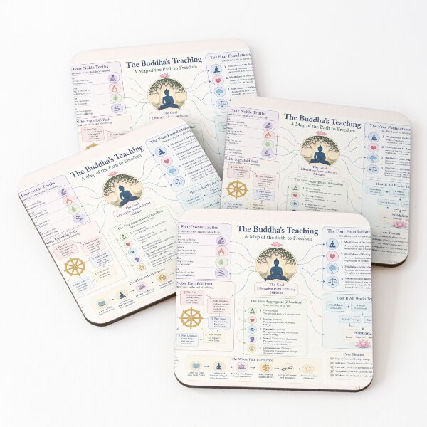 Item preview, Four Noble Truth - Four Foundations of Mindfulness - Noble Eightfold Path - Five Aggregates   designed and sold by iveno.