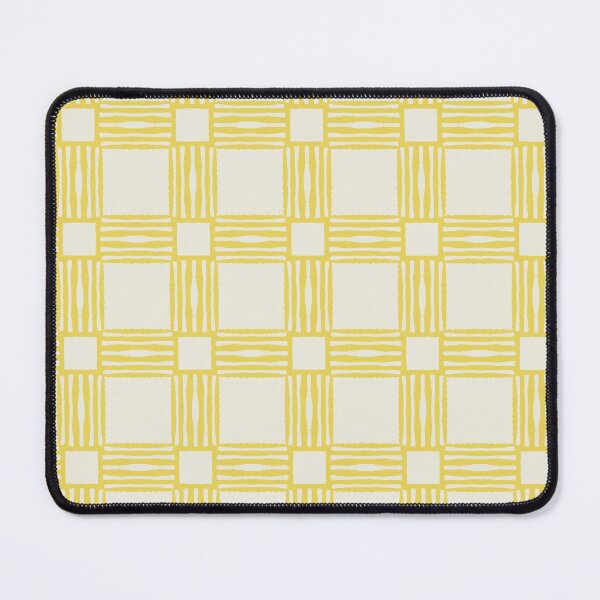 Item preview, Soft Yellow Stripe Cross Geometric Pattern designed and sold by GraceInNatureCo.