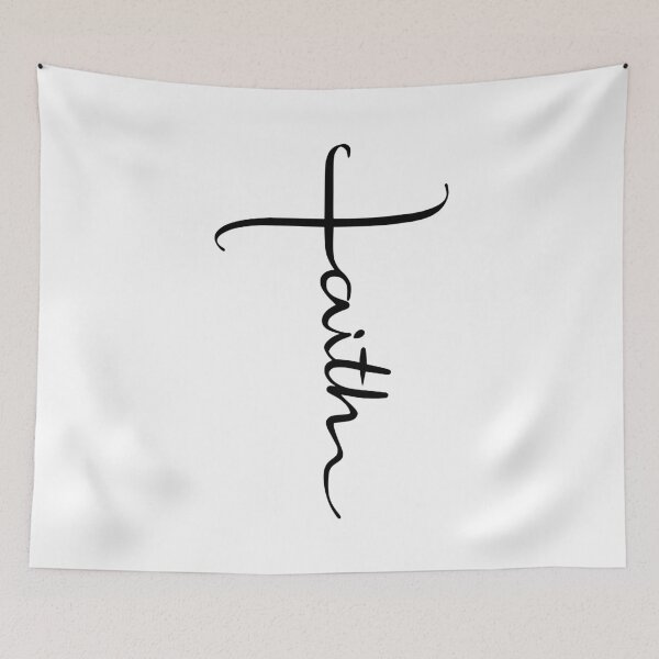 Item preview, Faith Cross — Scripted Vertical Cross Design designed and sold by FrescoDesign.