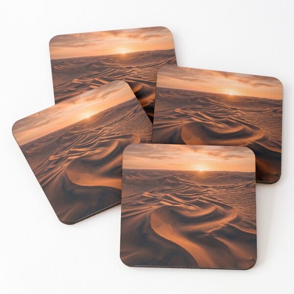 Item preview, Golden Sunset Desert Sand Dunes Landscape designed and sold by novadawy.
