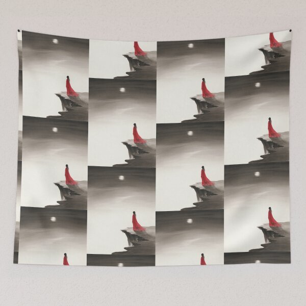 Item preview, Red Cloak Moon Cliff designed and sold by RedCircleArt.