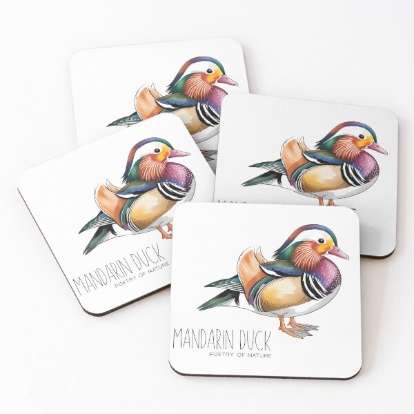 Item preview, Mandarin Duck – Poetry of Nature | Colorful Exotic Bird Illustration designed and sold by ArcticFoxStudio.