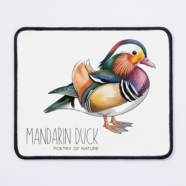 Item preview, Mandarin Duck – Poetry of Nature | Colorful Exotic Bird Illustration designed and sold by ArcticFoxStudio.