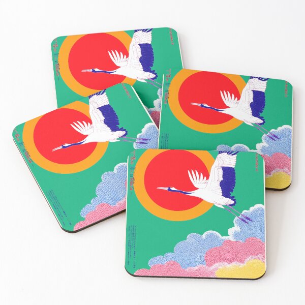 Item preview, Japandi Pop Art Crane - Minimalist Japanese Zen Wall Art  designed and sold by KJNihonDesigner.