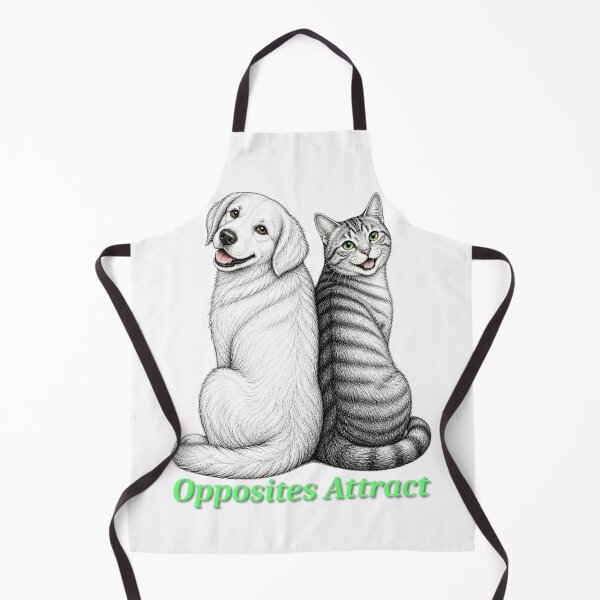 Item preview, Opposites Attract Dog and Cat Illustration designed and sold by ulupono.