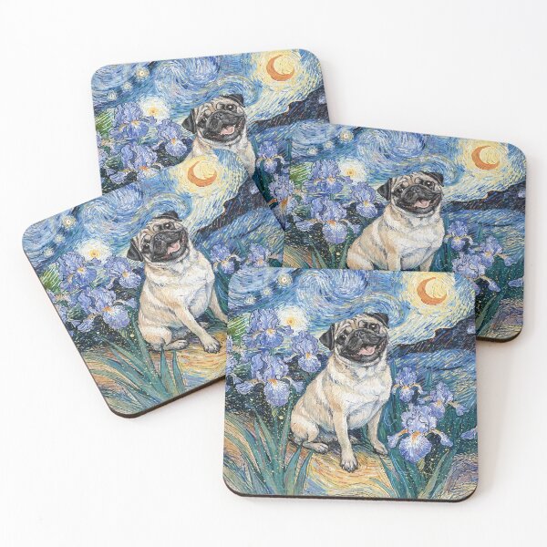 Item preview, Pug Dog Van Gogh  T-Shirt designed and sold by candiscamera.