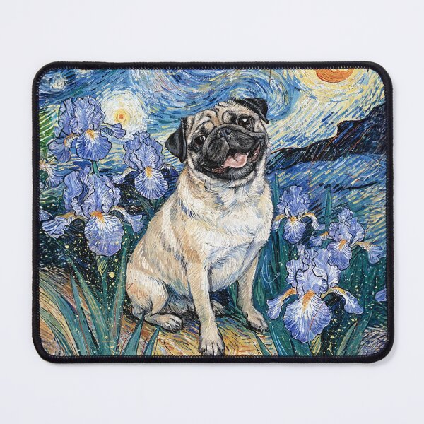 Item preview, Pug Dog Van Gogh  T-Shirt designed and sold by candiscamera.