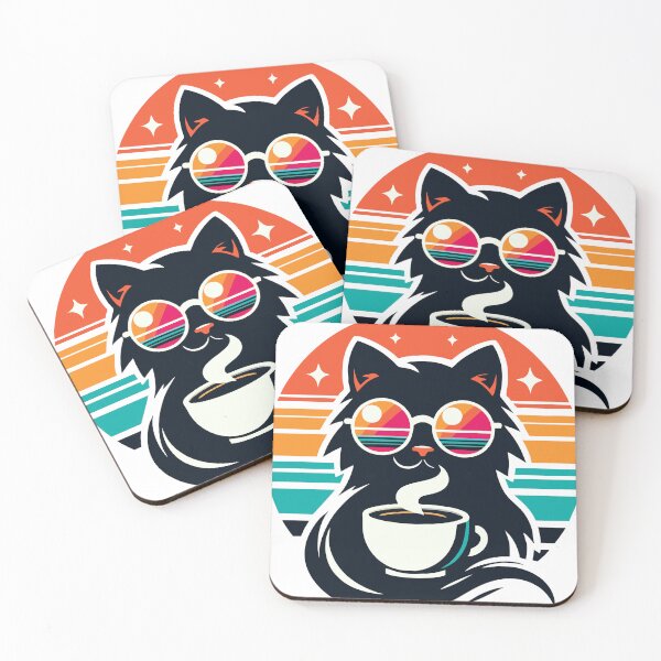 Item preview, Vintage black cat with brown designed and sold by Retro@nimals.