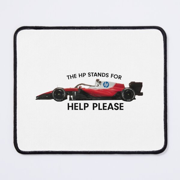 Item preview, Ferrari F1 HP Help Please Satire Sticker designed and sold by GabbasGallery.