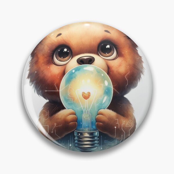 Item preview, Cute Teddy Bear Electrician - Magic Bulb designed and sold by WattSarkasmus.