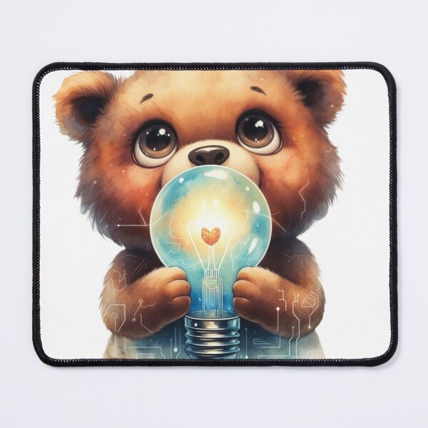 Item preview, Cute Teddy Bear Electrician - Magic Bulb designed and sold by WattSarkasmus.