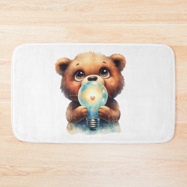 Item preview, Cute Teddy Bear Electrician - Magic Bulb designed and sold by WattSarkasmus.