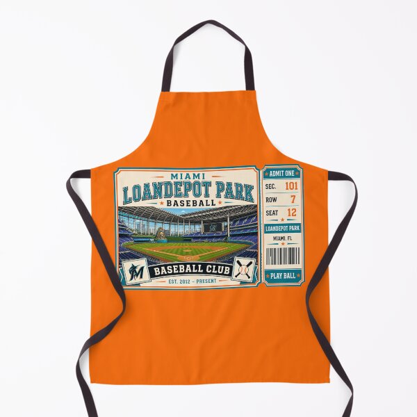 Item preview, Miami loanDepot Park Vintage Ticket Poster Retro Baseball Stadium Art Modern Ballpark Interior Miami Baseball Club designed and sold by GhostDawgs.