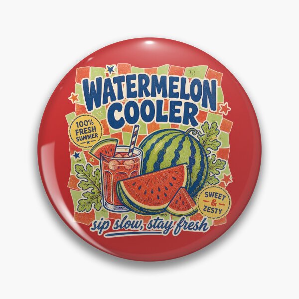 Item preview, Watermelon Cooler Retro Summer Drink - Vintage Fresh Fruit juice designed and sold by SidTastic .