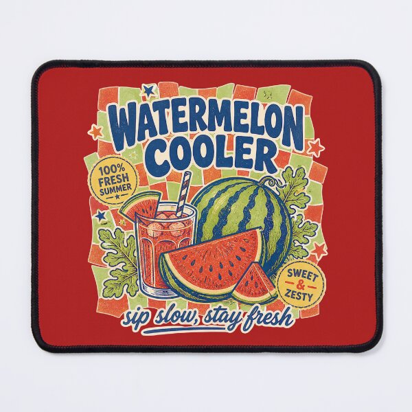 Item preview, Watermelon Cooler Retro Summer Drink - Vintage Fresh Fruit juice designed and sold by SidTastic .
