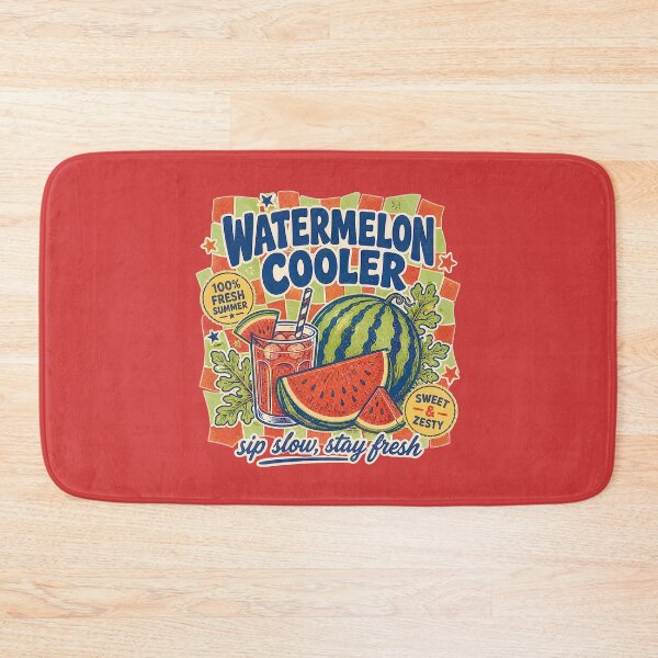 Item preview, Watermelon Cooler Retro Summer Drink - Vintage Fresh Fruit juice designed and sold by SidTastic .