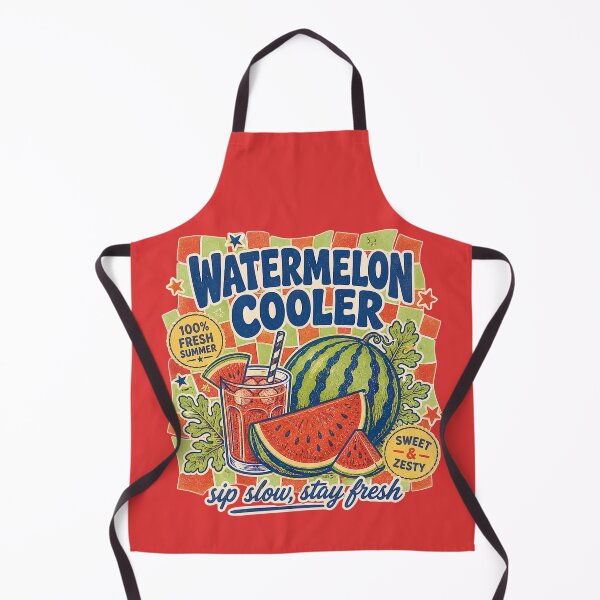 Item preview, Watermelon Cooler Retro Summer Drink - Vintage Fresh Fruit juice designed and sold by SidTastic .