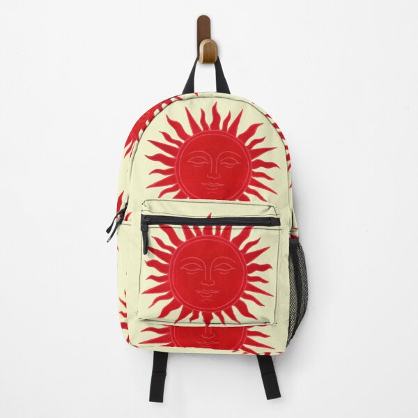 Item preview, The Sun That Sees – Crimson Celestial Face - Soft Vintage Yellow designed and sold by Piret Victoria Ribas.