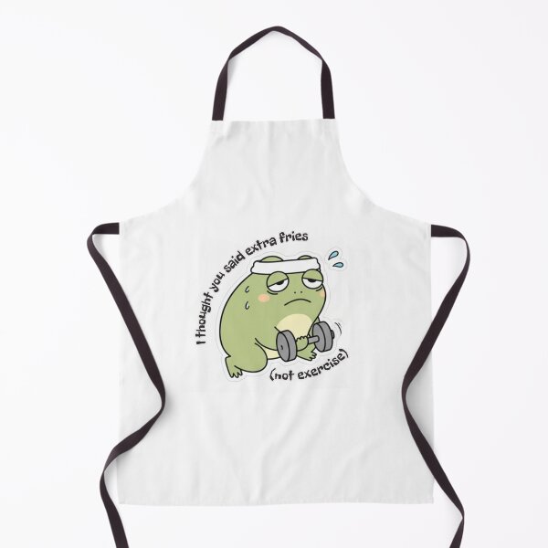 Item preview, Funny Frog Gym Sticker - I Thought You Said Extra Fries Not Exercise designed and sold by FDMarts.