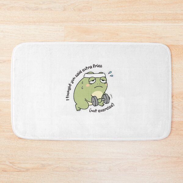 Item preview, Funny Frog Gym Sticker - I Thought You Said Extra Fries Not Exercise designed and sold by FDMarts.