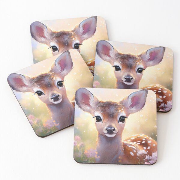 Item preview, Cute Fawn with Flowers Watercolor Illustration – Baby Deer Art, Floral Woodland Animal, Nursery Decor, Whimsical Nature designed and sold by Wildflower Mama Designs.