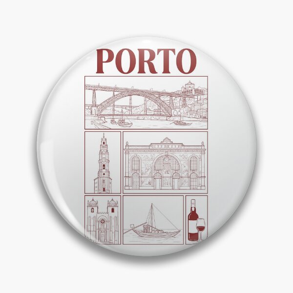 Item preview, Porto Portugal City Landmarks Line Art Sketch designed and sold by k3rstman1.