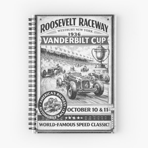 Item preview, 1936 Vanderbilt Cup - Roosevelt Raceway Vintage Racing Imitation Poster designed and sold by 9xgraphics.