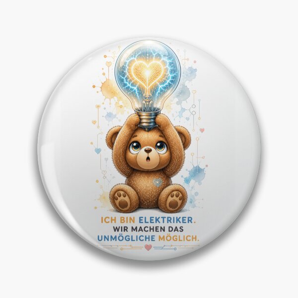 Item preview, Cute Teddy Bear Electrician - Magic Bulb designed and sold by WattSarkasmus.