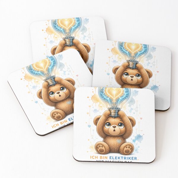 Item preview, Cute Teddy Bear Electrician - Magic Bulb designed and sold by WattSarkasmus.
