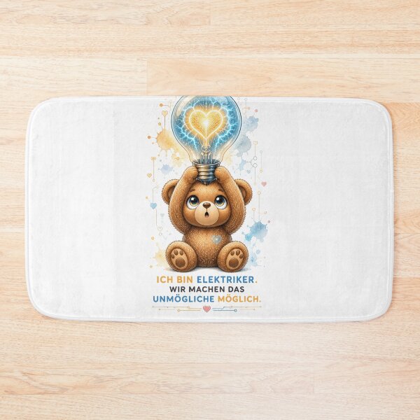 Item preview, Cute Teddy Bear Electrician - Magic Bulb designed and sold by WattSarkasmus.