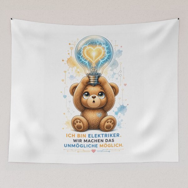 Item preview, Cute Teddy Bear Electrician - Magic Bulb designed and sold by WattSarkasmus.