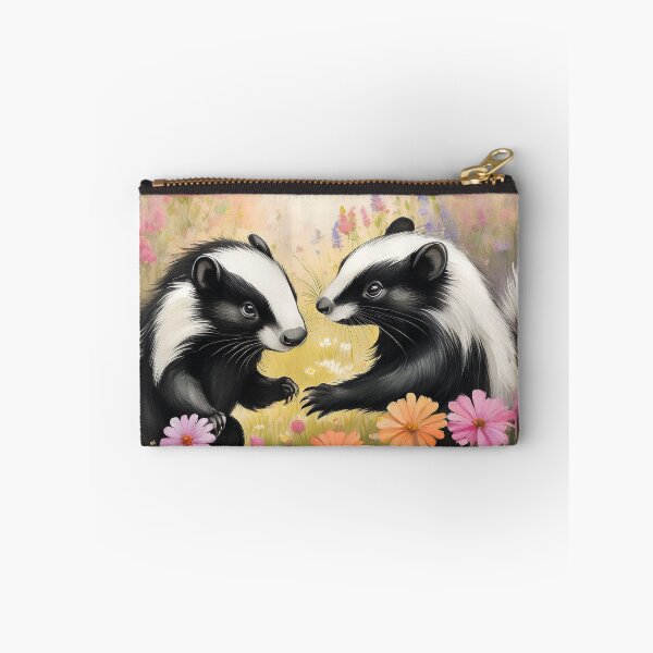 Item preview, Cute Skunks with Flowers Watercolor Illustration – Baby Skunk Pair, Floral Woodland Animal Art, Nursery Decor, Whimsical Nature designed and sold by Wildflower Mama Designs.