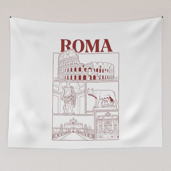 Item preview, Vintage Rome Italy Landmarks Architecture Line Art designed and sold by k3rstman1.
