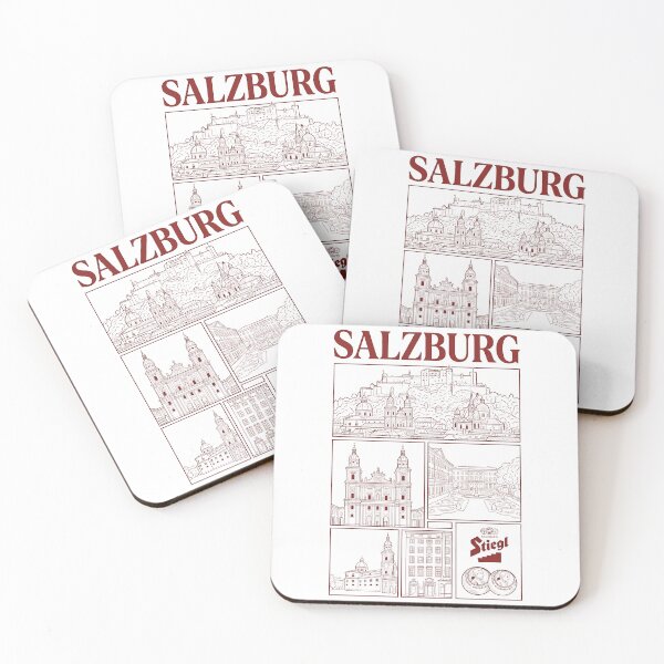 Item preview, Salzburg Austria Historic Landmarks Sketch Collage designed and sold by k3rstman1.